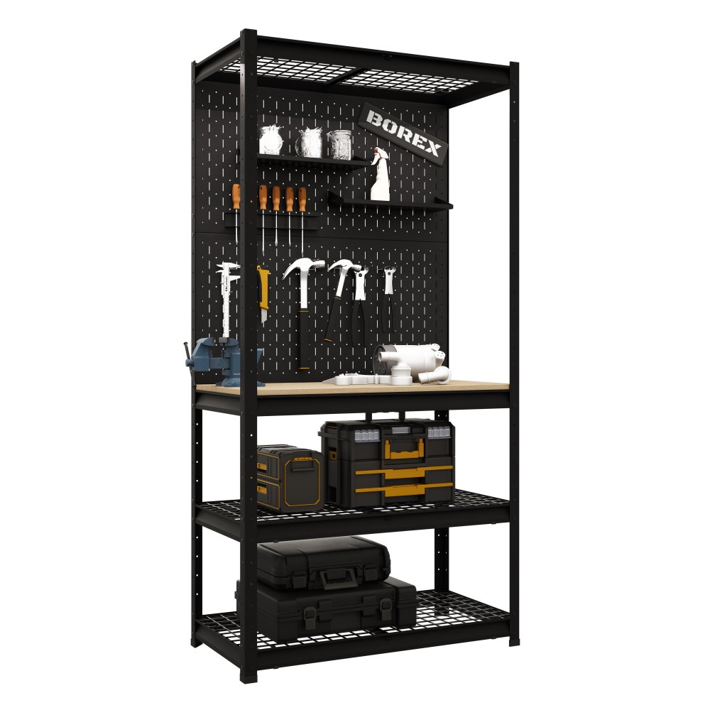 BOREX Верстак-стеллаж 1000х500х2000 для гаража, для мастерской BOREX_VERSTAK_1000