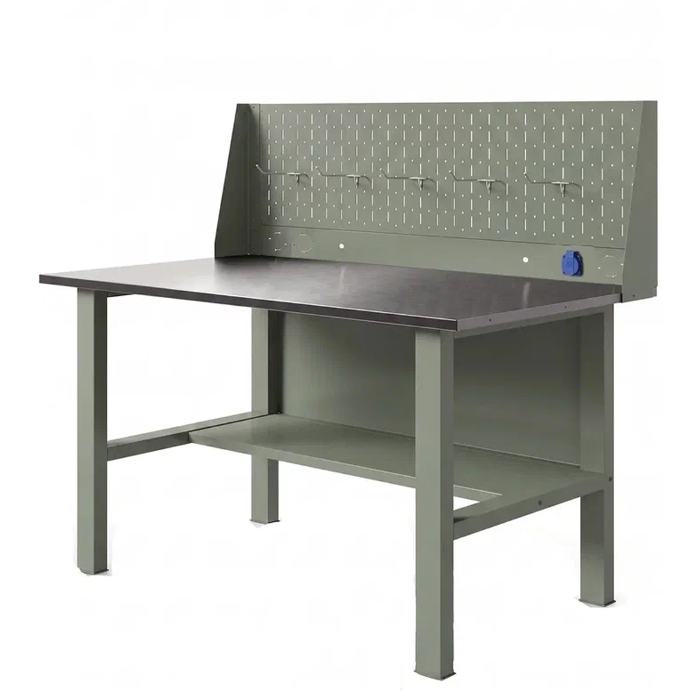 GREENBERG OLIVE Верстак с перфопанелью одинарной 1200мм VERSTAK_OLIVE_T0_P1_1200