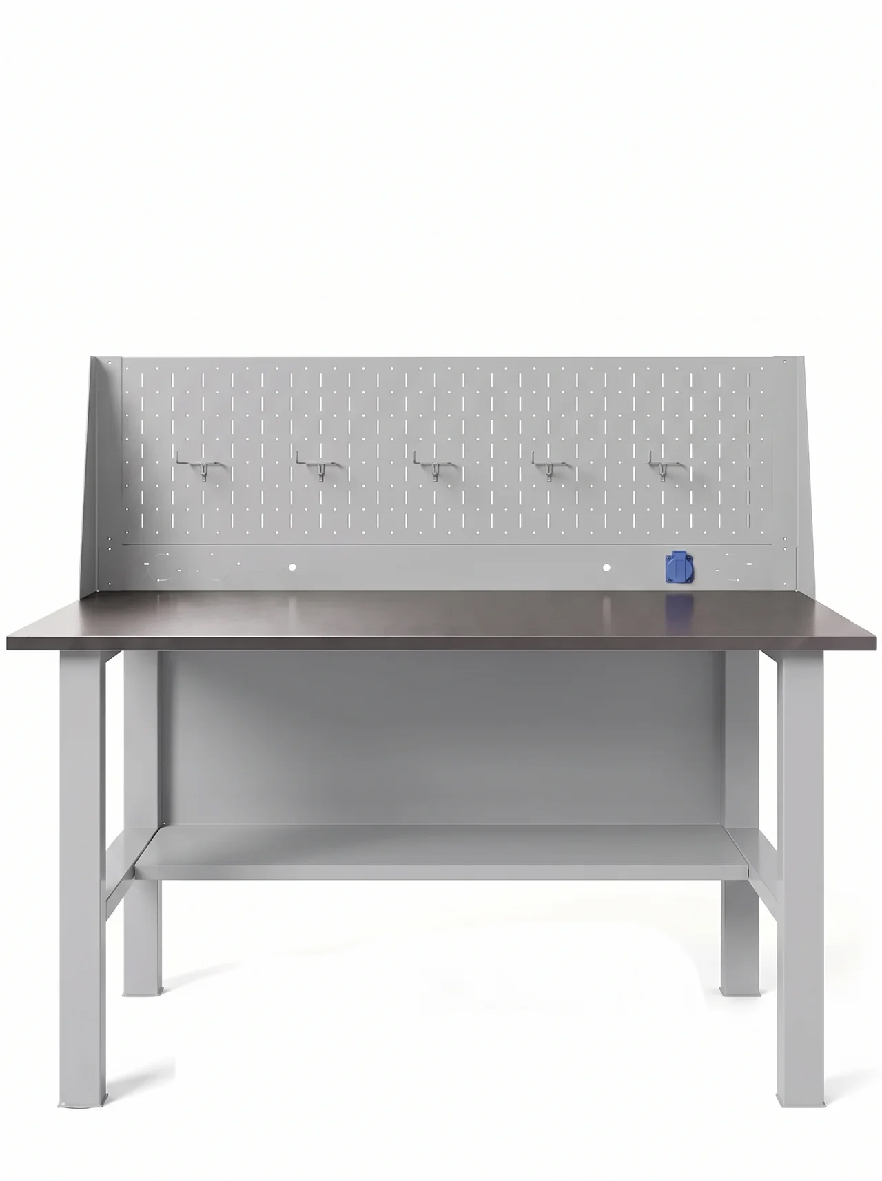 GREENBERG SILVER Верстак с перфопанелью одинарной 1200мм VERSTAK_SILVER_T0_P1_1200