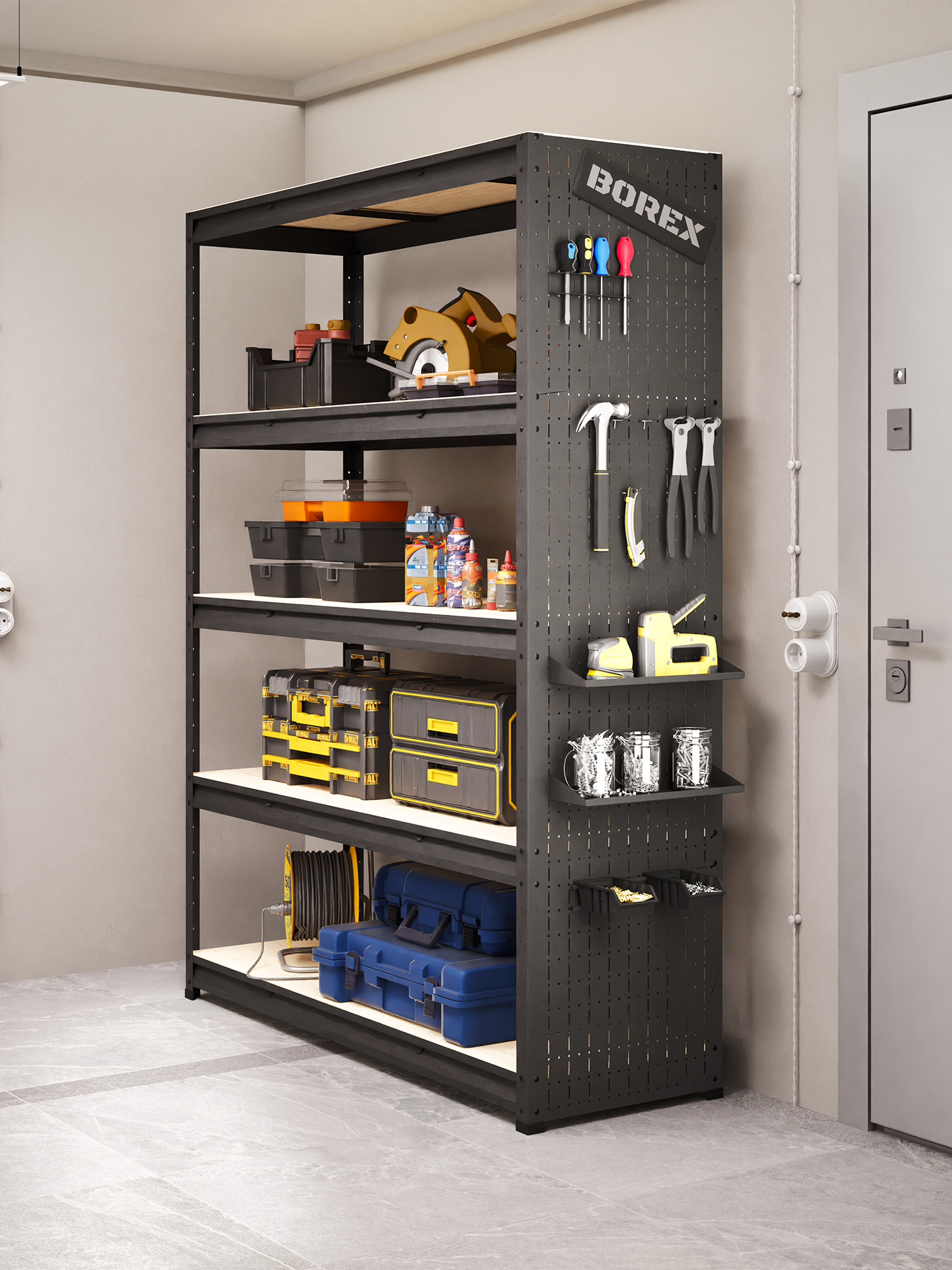 BOREX Стеллаж с перфопанелью BOREX_STELLAG_PERF