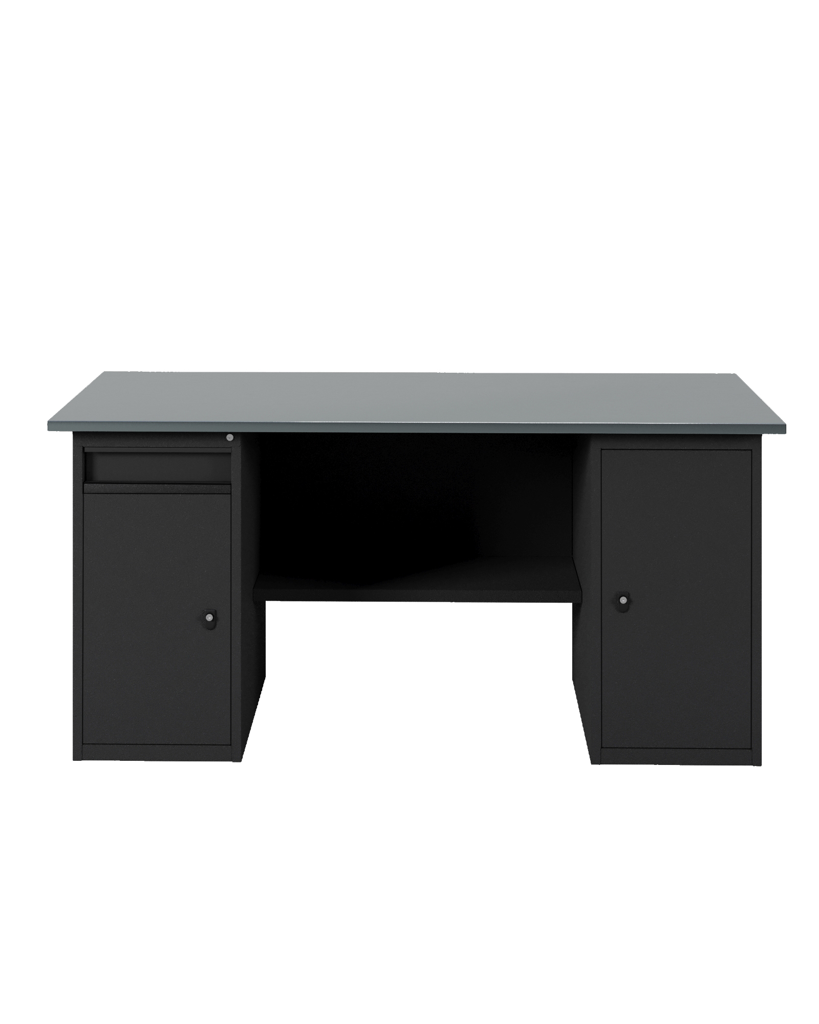 GREENBERG BLACK Верстак-стол с тумбой с дверцей и тумбой/ящик 1600мм VERSTAK_BLACK_WT_1600