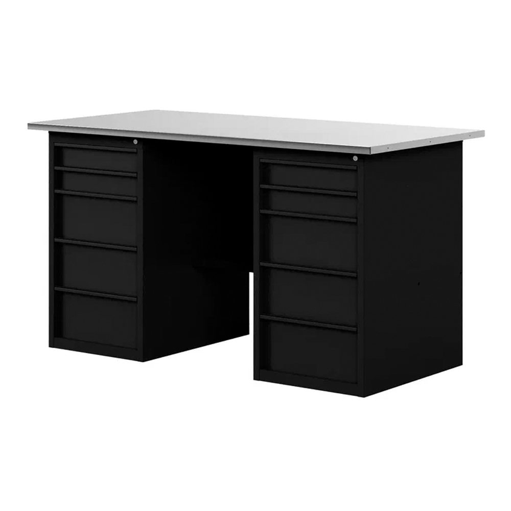 GREENBERG BLACK Верстак-стол с двумя ящиками 1400мм VERSTAK_BLACK_Y2_1400