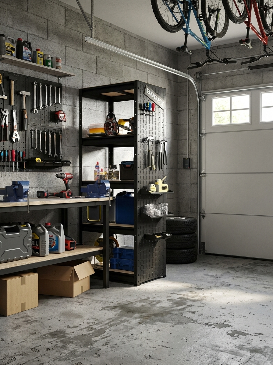 BOREX Стеллаж 750мм с перфопанелью BOREX_STELLAG_PERF-750