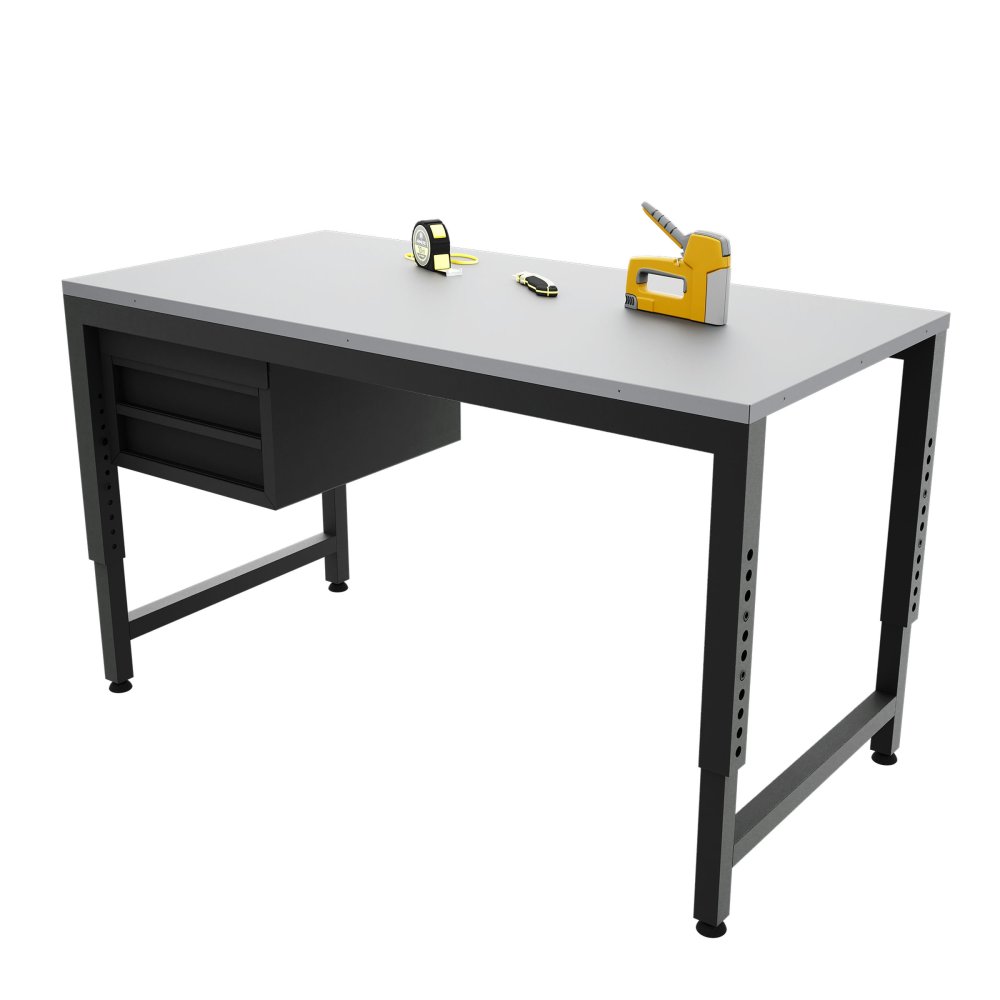 Верстак-стол регулируемый с тумбой 1200х700мм VERSTAK_REG_T_1200х700