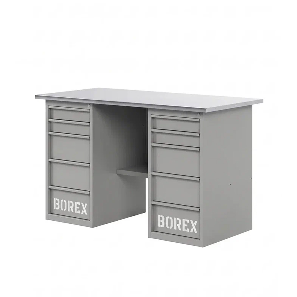 GREENBERG SILVER Верстак с двумя ящиками 1400мм VERSTAK_SILVER_Y2_1400