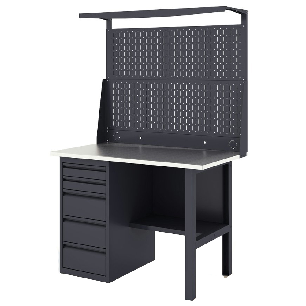 GREENBERG Верстак с перфопанелью двойной с ящиками 1200мм VERSTAK_Y1_Р2_1200