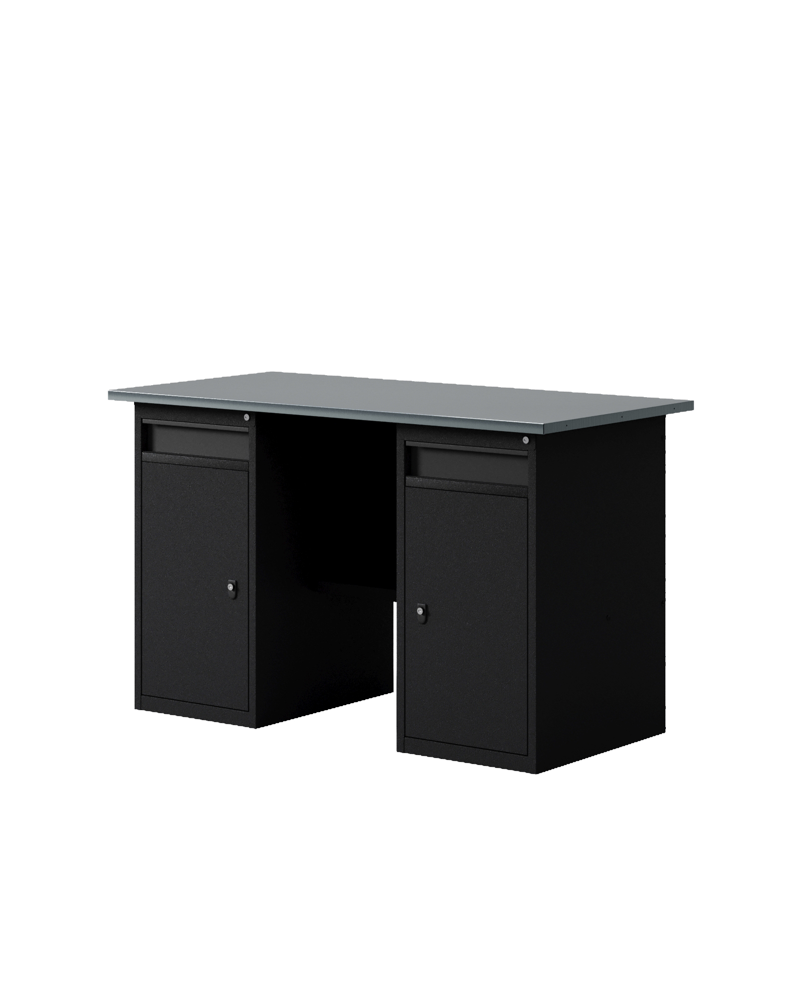 GREENBERG BLACK Верстак-стол с двумя тумбами/ящик 1400мм VERSTAK_BLACK_W2_1400