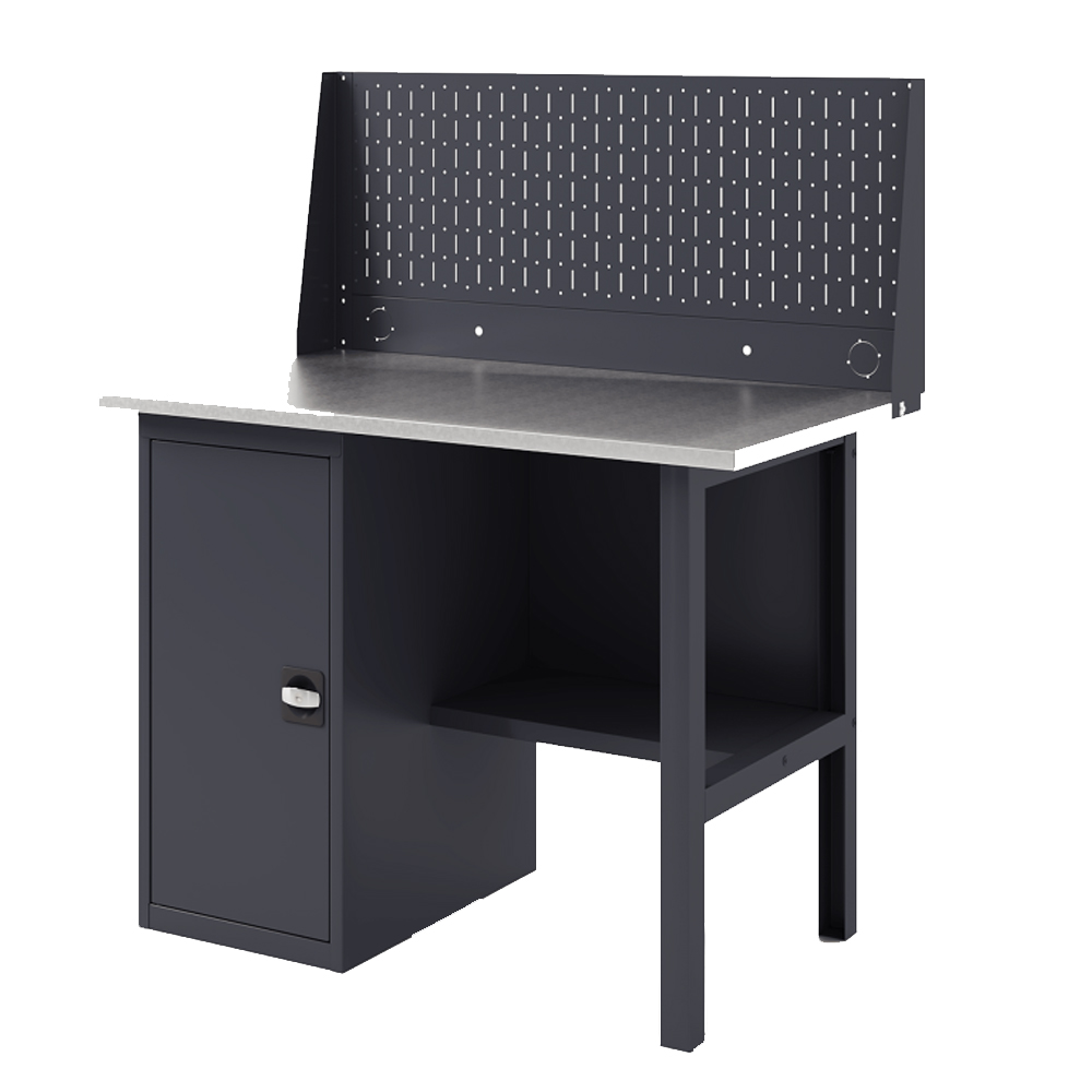 GREENBERG Верстак с перфопанелью одинарной с тумбой 1200мм VERSTAK_Т1_P1_1200