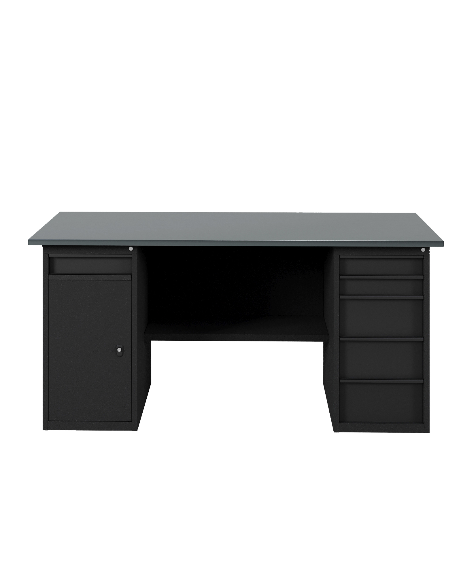 GREENBERG BLACK Верстак-стол с тумбой с ящиками и тумбой/ящик 1800мм VERSTAK_BLACK_WY_1800