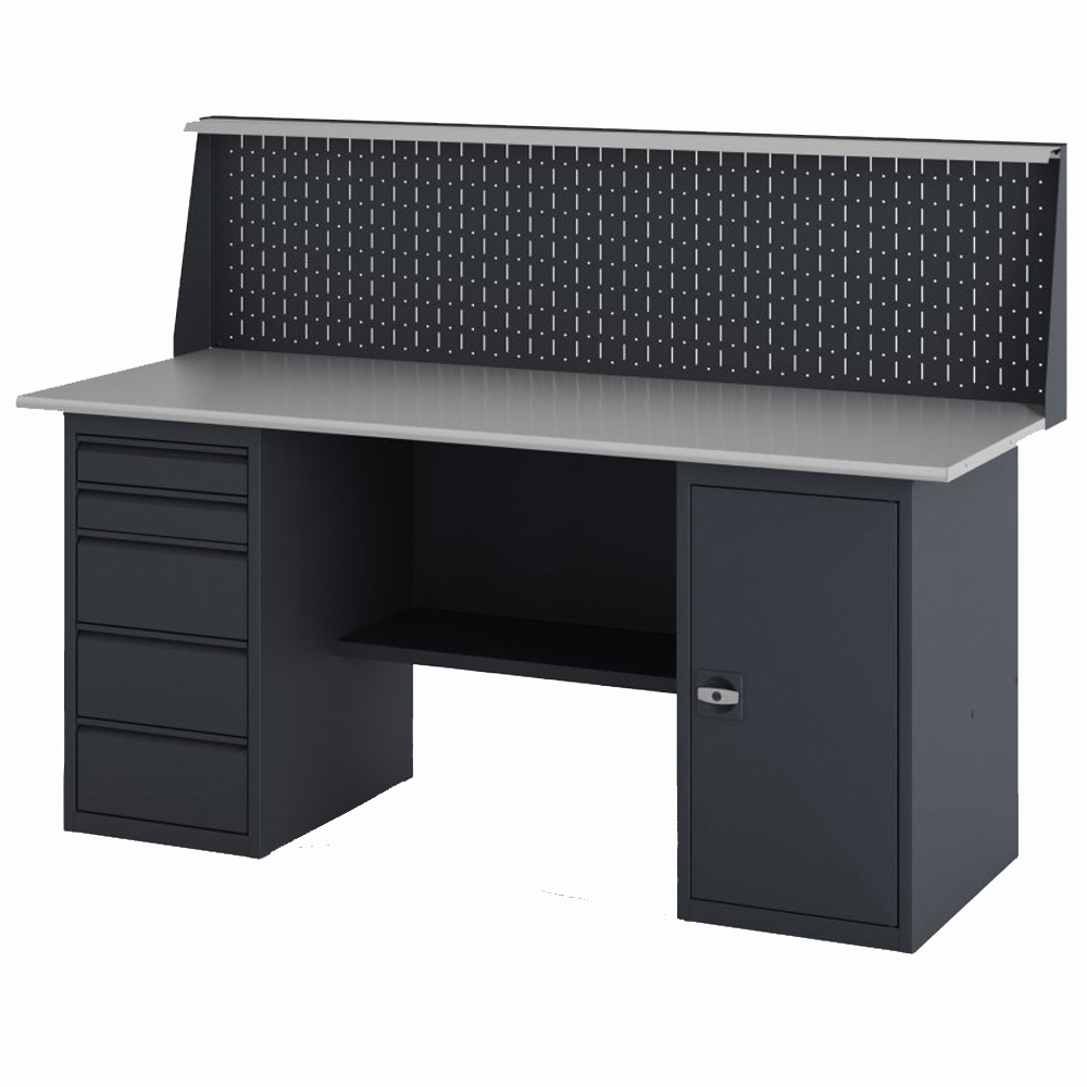 GREENBERG Верстак с тумбой с ящиками и тумбой с дверцей с перфопанелью 1800мм VERSTAK_ТY_P_1800