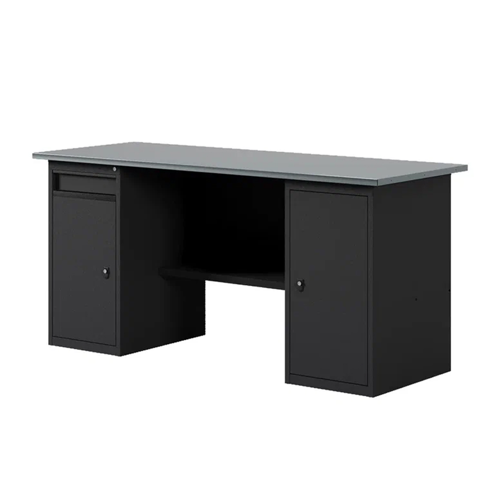 GREENBERG BLACK Верстак-стол с тумбой с дверцей и тумбой/ящик 1600мм VERSTAK_BLACK_WT_1600