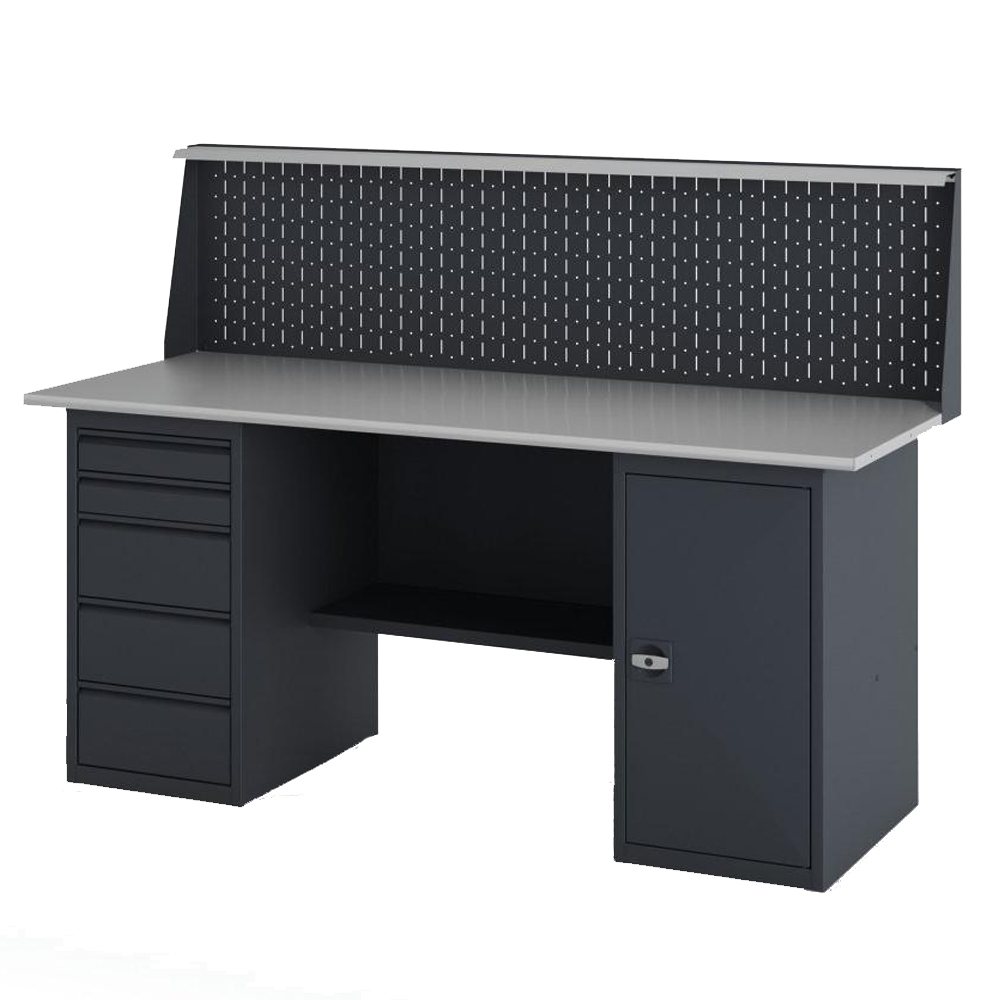 GREENBERG Верстак с тумбой с ящиками и тумбой с дверцей с перфопанелью 2000мм VERSTAK_ТY_P_2000