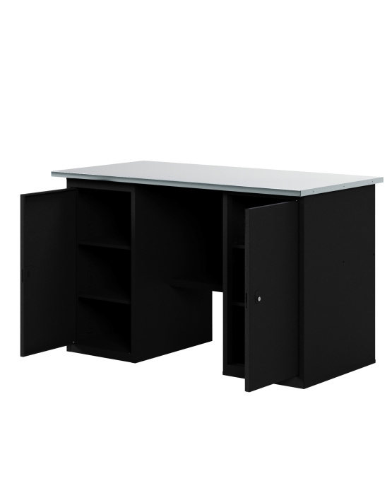 GREENBERG BLACK Верстак-стол с двумя тумбами 1400мм VERSTAK_BLACK_Т2_1400