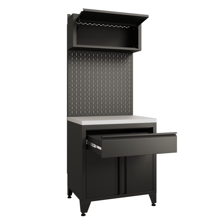 BOREX Тумба с дверцами и одним ящиком + шкафчик с подъёмной дверью TY1-P2-S1