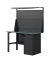 GREENBERG BLACK Верстак-стол с перфопанелью двойной с тумбой/ящик 1200мм VERSTAK_BLACK_W1_P2_1200
