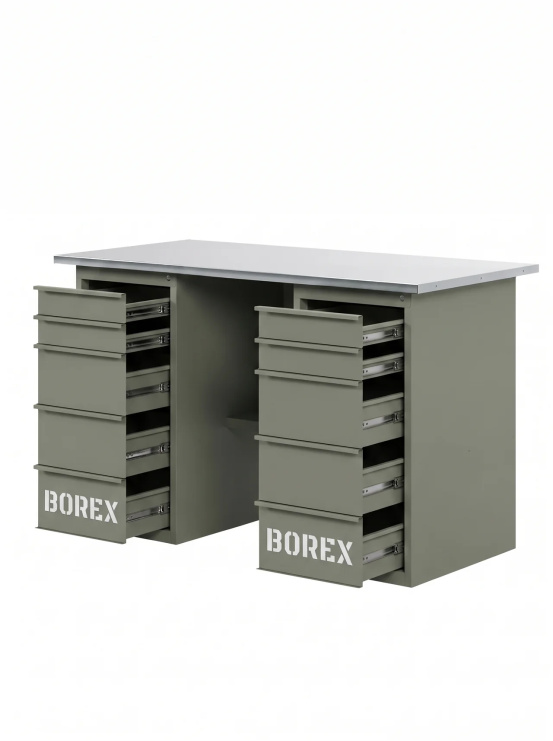 GREENBERG OLIVE Верстак с двумя ящиками 1400мм VERSTAK_OLIVE_Y2_1400