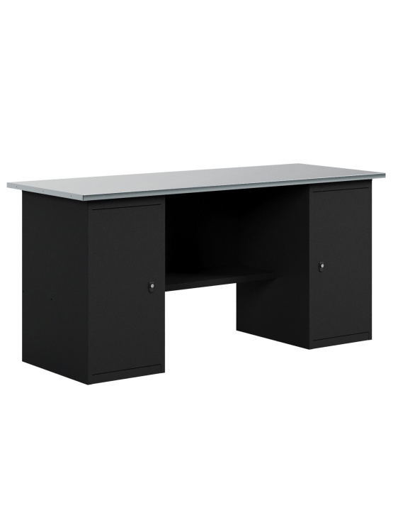 GREENBERG BLACK Верстак-стол с двумя тумбами с дверцей 1800мм VERSTAK_BLACK_Т2_1800