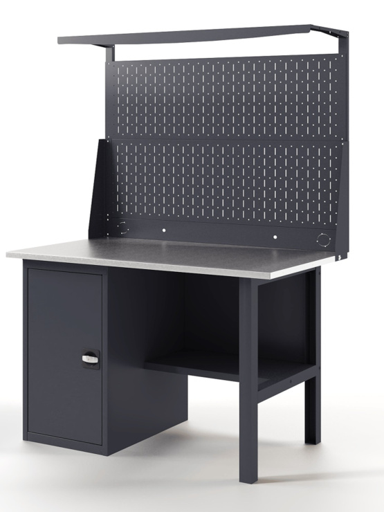 GREENBERG Верстак с перфопанелью двойной с тумбой 1200мм VERSTAK_Т1_P2_1200