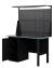 GREENBERG BLACK Верстак-стол с перфопанелью двойной с тумбой 1400мм VERSTAK_BLACK_Т1_ P2_1400