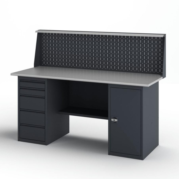 GREENBERG Верстак с тумбой с ящиками и тумбой с дверцей с перфопанелью 2000мм VERSTAK_ТY_P_2000