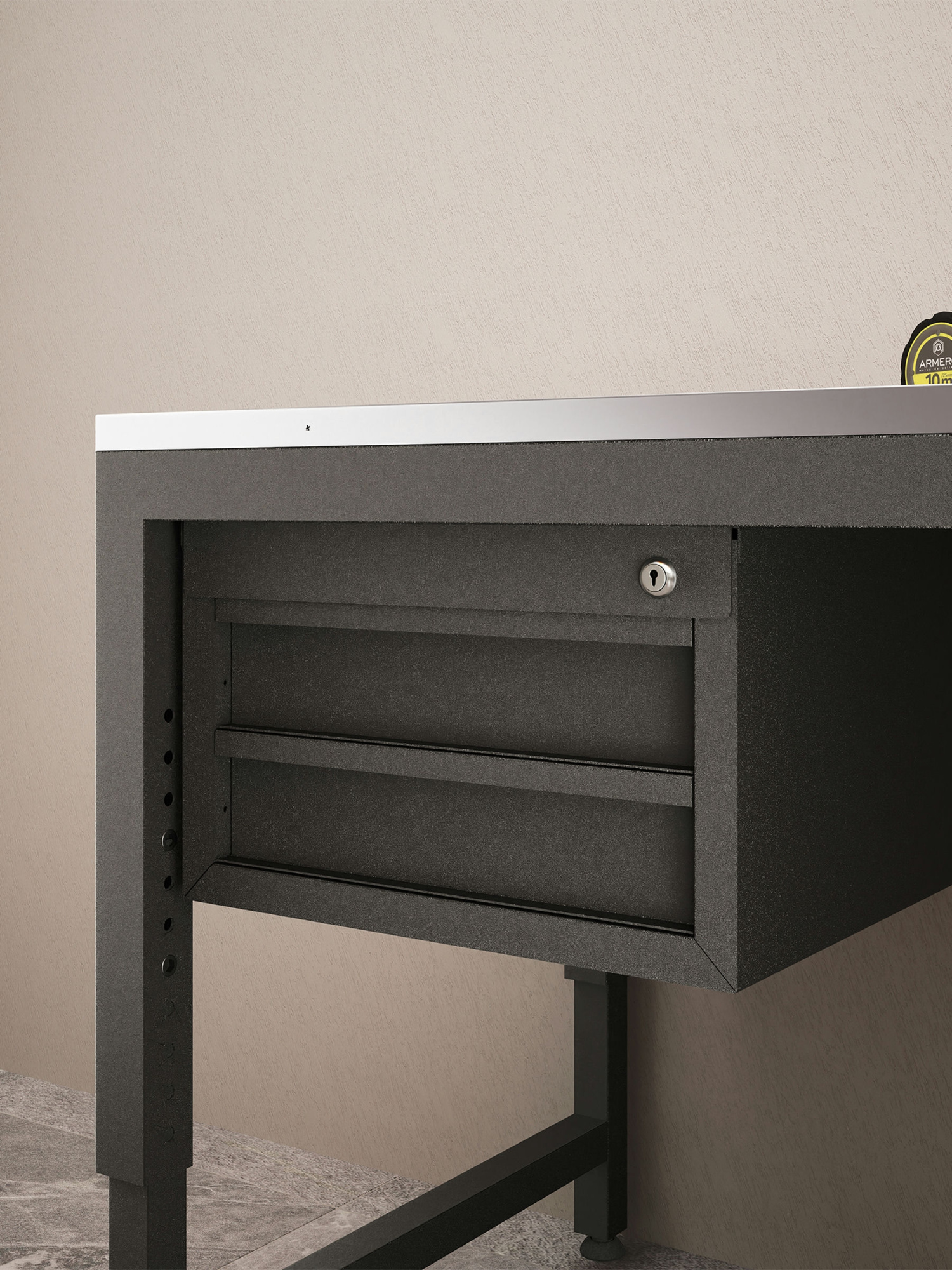 Верстак-стол регулируемый с тумбой 1200х700мм VERSTAK_REG_T_1200х700