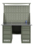 GREENBERG OLIVE Верстак с перфопанелью двойной с двумя ящиками 1400мм VERSTAK_OLIVE_Y2_Р2_1400