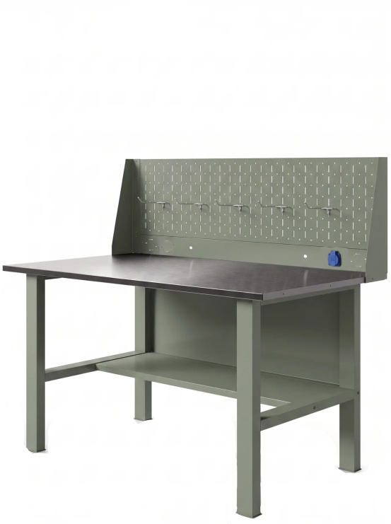 GREENBERG OLIVE Верстак с перфопанелью одинарной 1200мм VERSTAK_OLIVE_T0_P1_1200