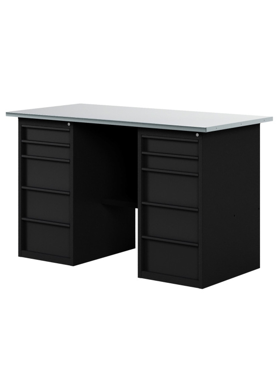 GREENBERG BLACK Верстак-стол с двумя ящиками 1400мм VERSTAK_BLACK_Y2_1400