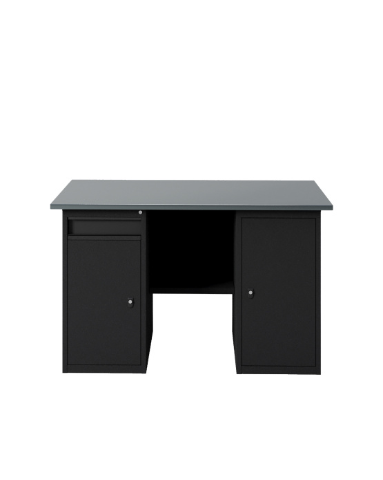 GREENBERG BLACK Верстак-стол с тумбой с дверцей и тумбой/ящик 1400мм VERSTAK_BLACK_WT_1400