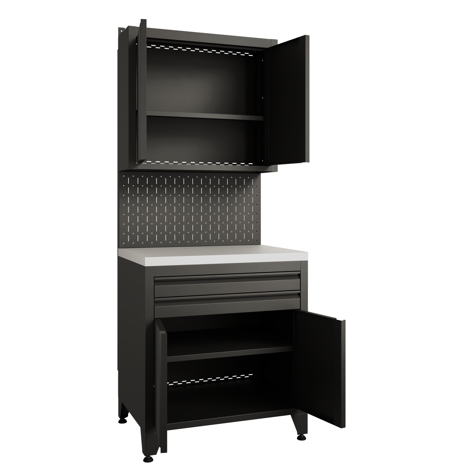 BOREX Тумба с дверцами и двумя ящиками + шкафчик с дверцами TY2-P1-S2