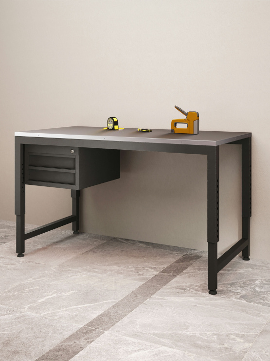 Верстак-стол регулируемый с тумбой 1200х700мм VERSTAK_REG_T_1200х700