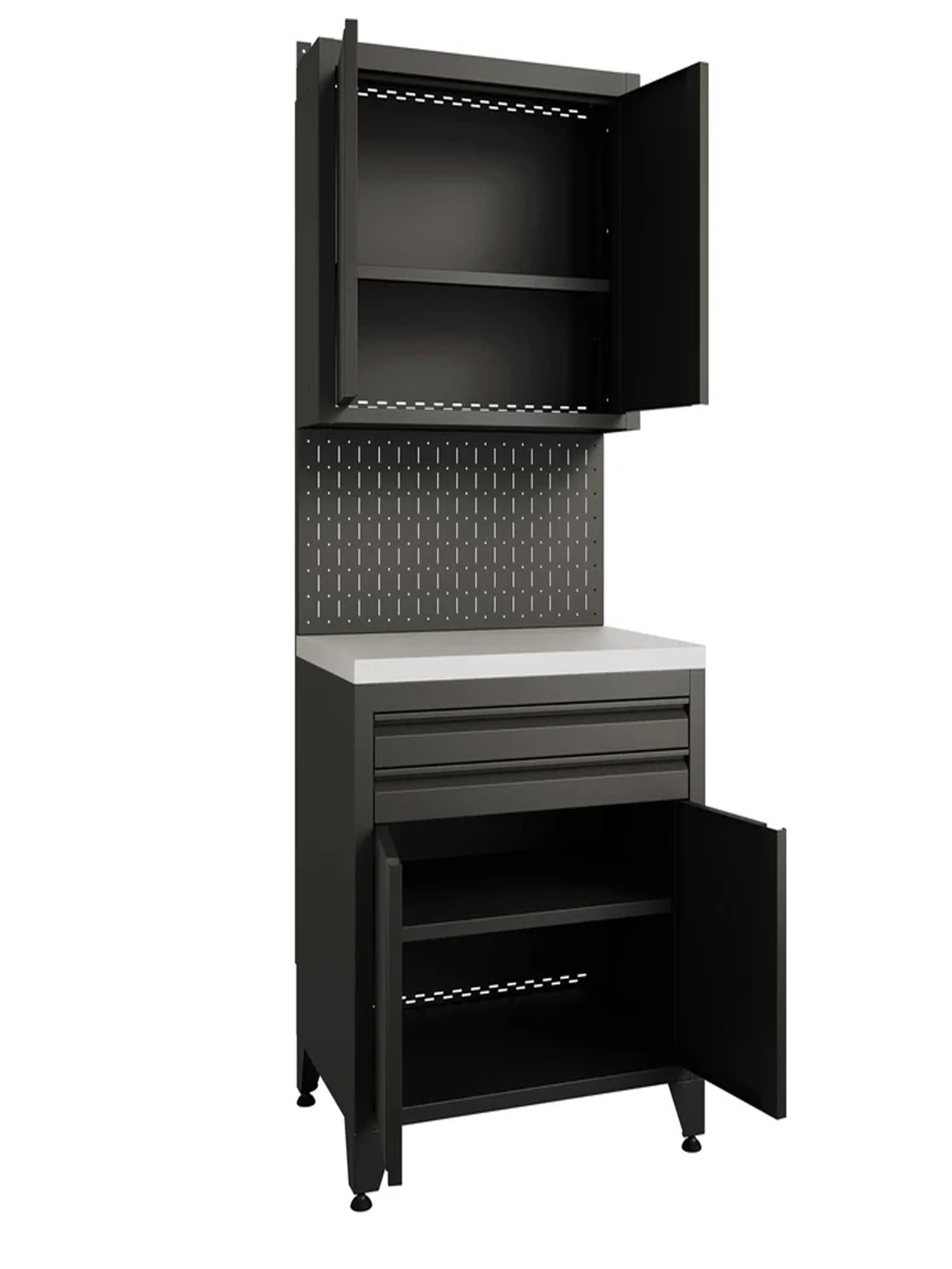 BOREX Тумба с дверцами и двумя ящиками + шкафчик с дверцами TY2-P1-S2