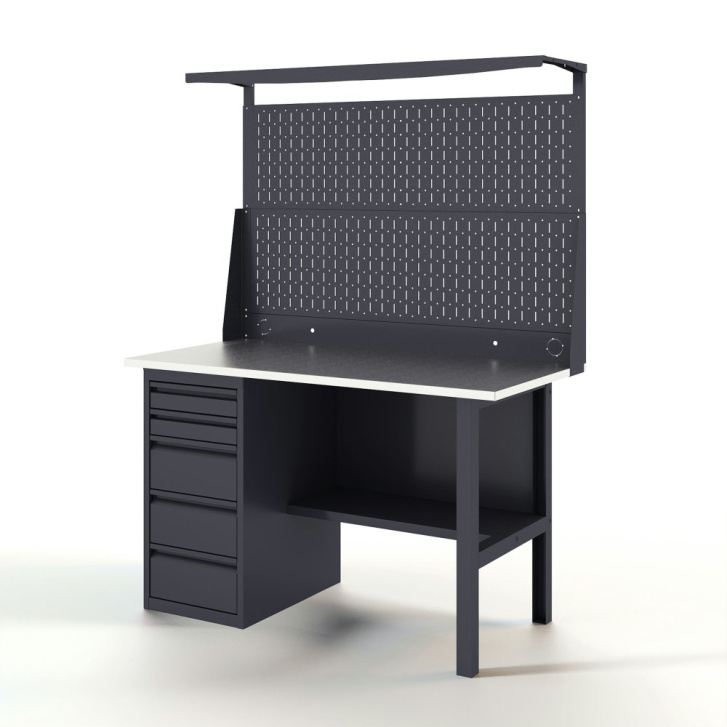 GREENBERG Верстак с перфопанелью двойной с ящиками 1400мм VERSTAK_Y1_Р2_1400 GREENBERG Верстак с перфопанелью двойной с ящиками 1400мм VERSTAK_Y1_Р2_1400