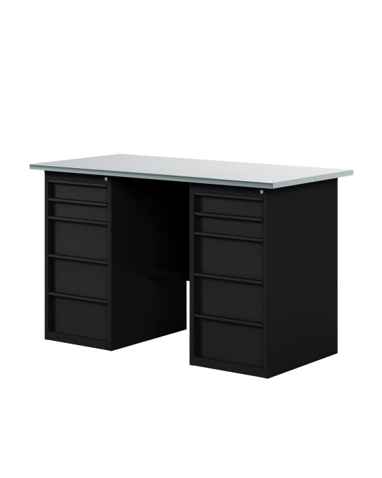 GREENBERG BLACK Верстак-стол с двумя ящиками 1400мм VERSTAK_BLACK_Y2_1400