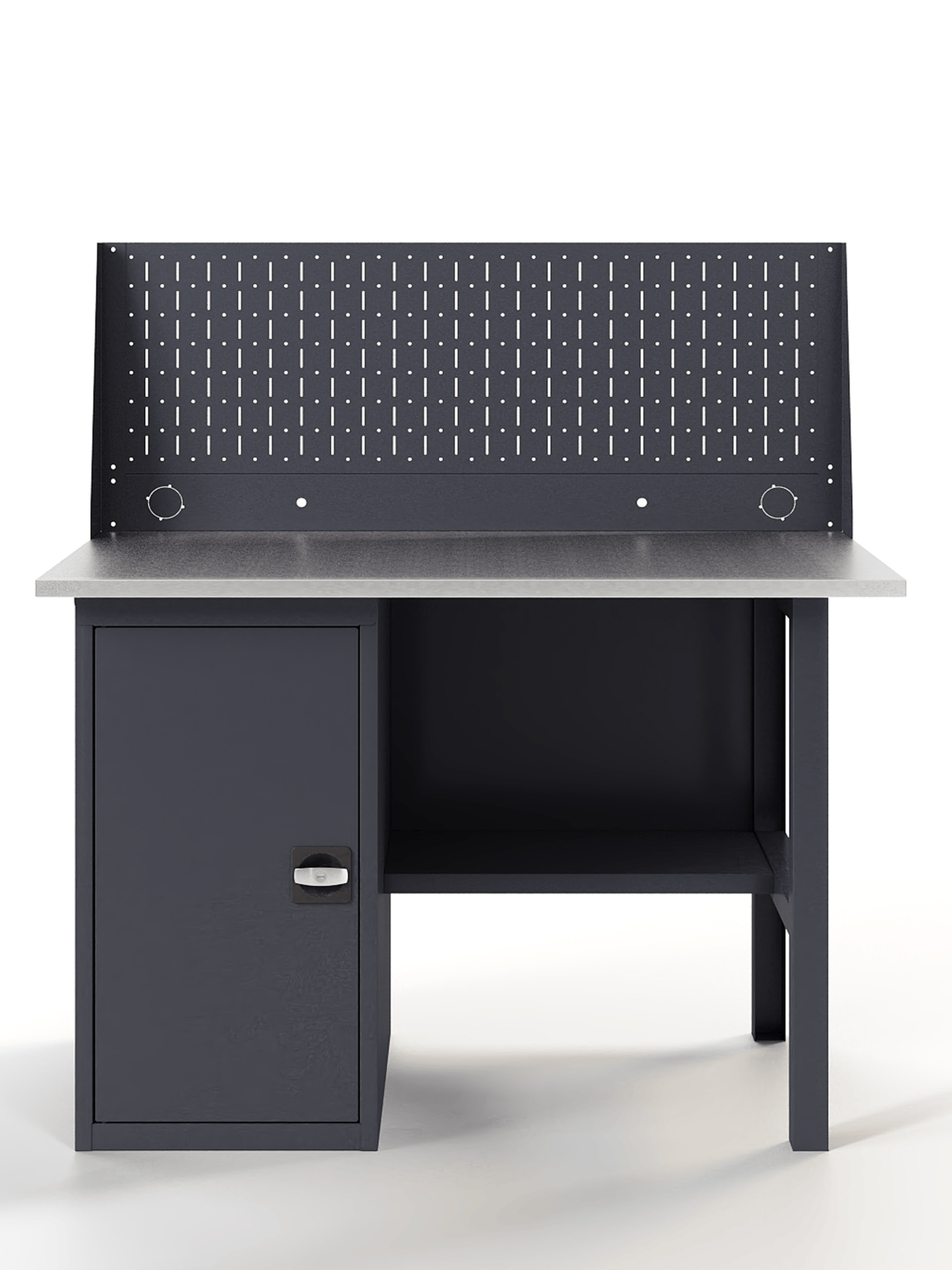 GREENBERG Верстак с перфопанелью одинарной с тумбой 1200мм VERSTAK_Т1_P1_1200