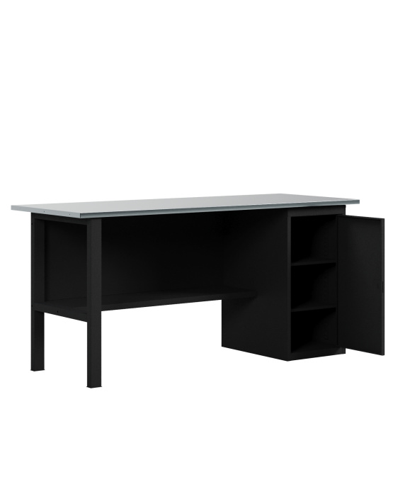 GREENBERG BLACK Верстак-стол с тумбой с дверцей 1800мм VERSTAK_BLACK_Т1_1800
