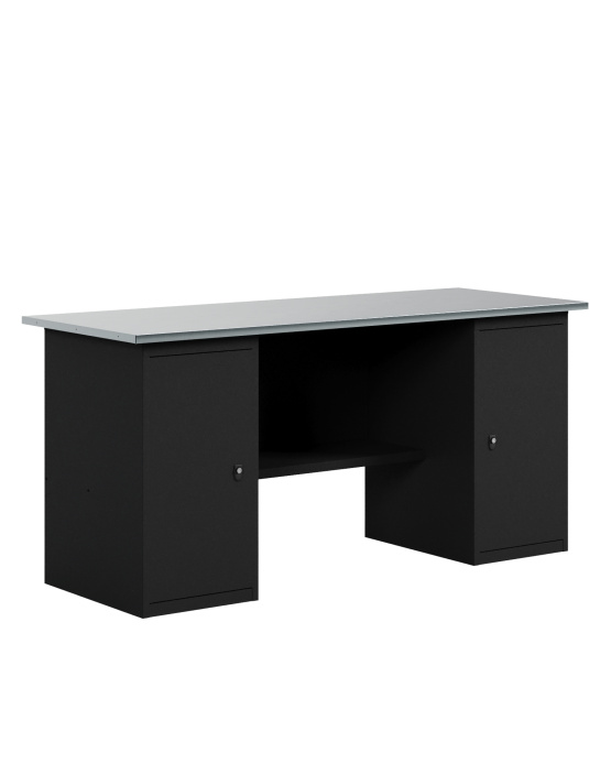 GREENBERG BLACK Верстак-стол с двумя тумбами с дверцей 1800мм VERSTAK_BLACK_Т2_1800