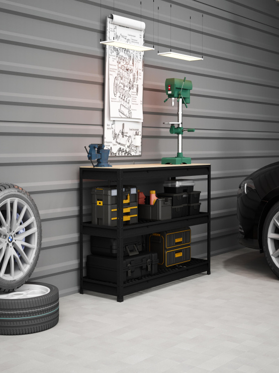 BOREX Верстак-стеллаж 1500х500х900 для гаража, для мастерской BOREX_VERSTAK_900