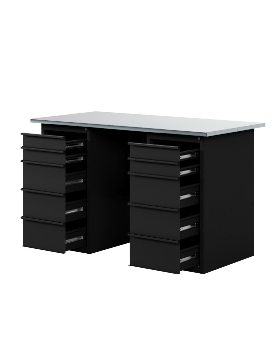 GREENBERG BLACK Верстак-стол с двумя ящиками 1400мм VERSTAK_BLACK_Y2_1400
