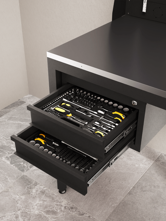 Верстак-стол регулируемый с тумбой 1200х700мм VERSTAK_REG_T_1200х700