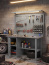 GREENBERG SILVER Верстак с перфопанелью двойной с тумбой 1200мм VERSTAK_SILVER_Т1_P2_1200