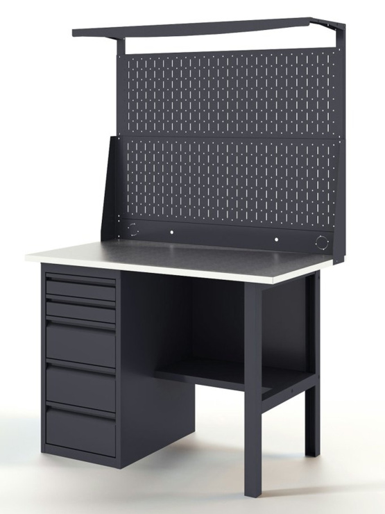 GREENBERG Верстак с перфопанелью двойной с ящиками 1200мм VERSTAK_Y1_Р2_1200