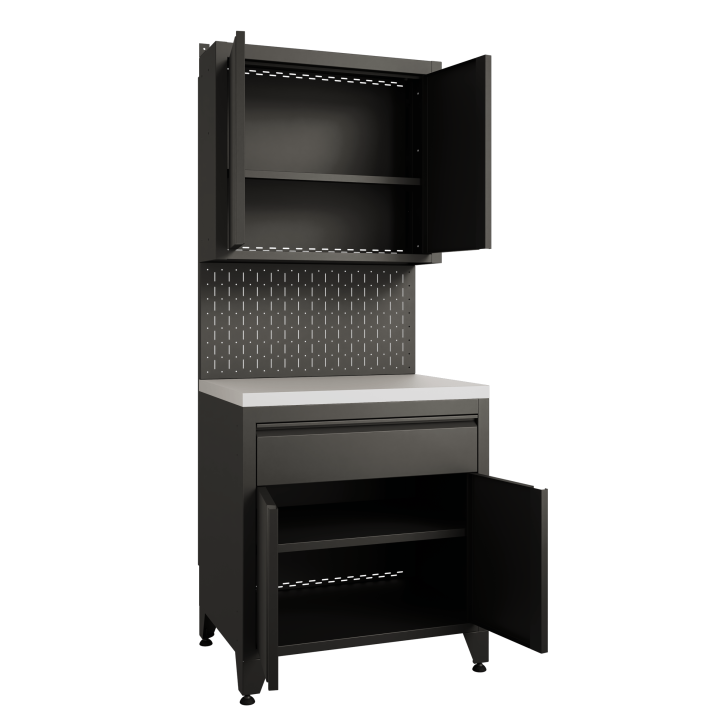 BOREX Тумба с дверцами и одним ящиком + шкафчик с дверцами TY1-P1-S2