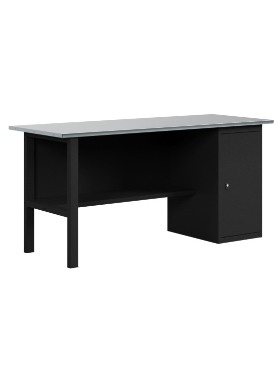 GREENBERG BLACK Верстак-стол с тумбой с дверцей 1800мм VERSTAK_BLACK_Т1_1800