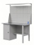 GREENBERG SILVER Верстак с перфопанелью двойной с тумбой 1200мм VERSTAK_SILVER_Т1_P2_1200