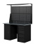 GREENBERG BLACK Верстак-стол с перфопанелью двойной с тумбой и ящиками 1400мм VERSTAK_BLACK_ТY_Р2_1400
