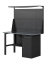 GREENBERG BLACK Верстак-стол с перфопанелью двойной с тумбой/ящик 1400мм VERSTAK_BLACK_W1_ P2_1400