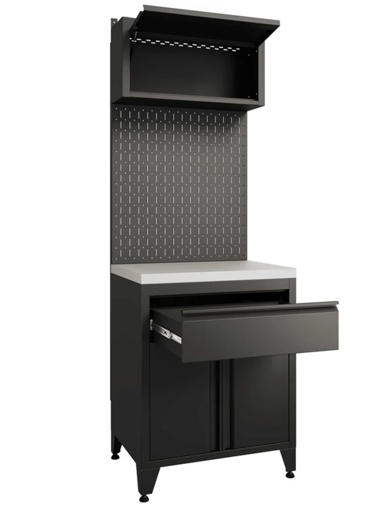 BOREX Тумба с дверцами и одним ящиком + шкафчик с подъёмной дверью TY1-P2-S1