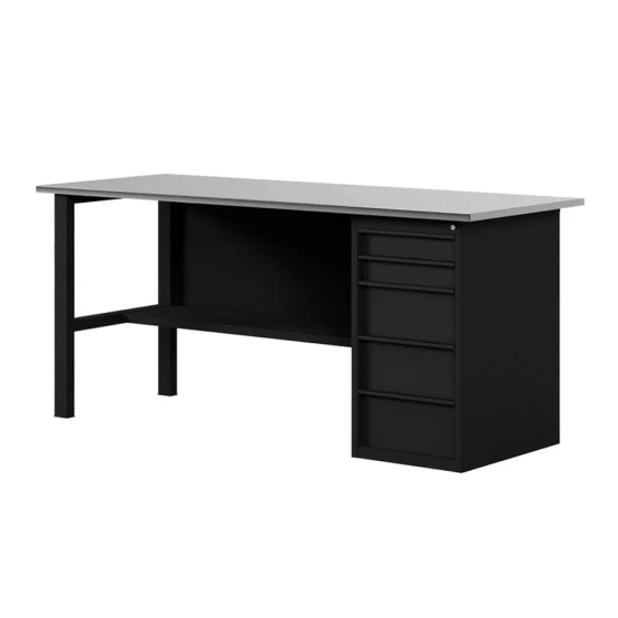 GREENBERG BLACK Верстак-стол с тумбой с ящиками 1600мм VERSTAK_BLACK_Y1_1600