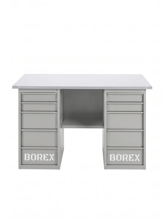 GREENBERG SILVER Верстак с двумя ящиками 1400мм VERSTAK_SILVER_Y2_1400